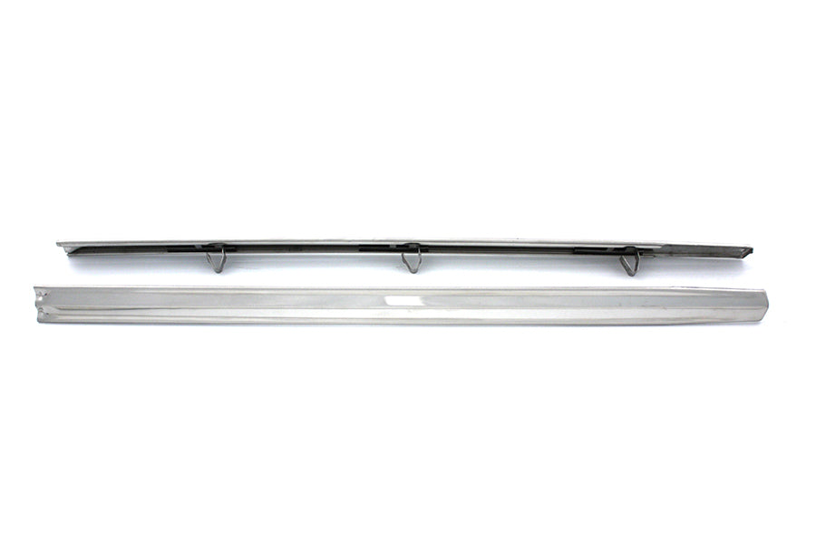 Wyatt Gatling Stainless Steel Front Fender Trim Side Rails for Harley Davidson FL 1949-1956