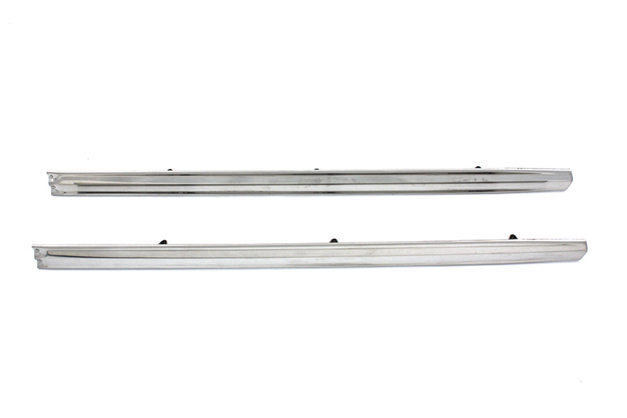 Wyatt Gatling Stainless Steel Front Fender Trim Side Rails for Harley Davidson FL 1949-1956