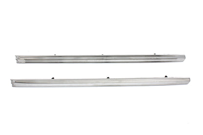 Wyatt Gatling Stainless Steel Front Fender Trim Side Rails for Harley Davidson FL 1949-1956
