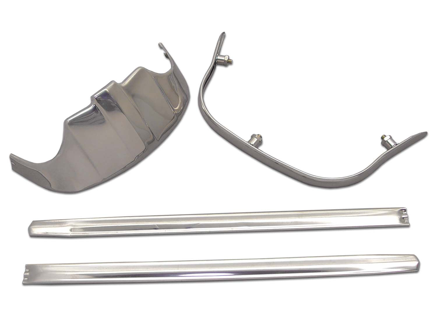 Wyatt Gatling 71766 Stainless Steel Front Fender Tip Kit for Harley Davidson FL (1949-1956)