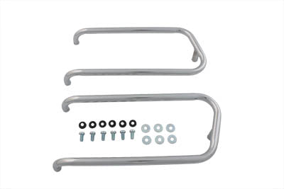 Wyatt Gatling Chrome Saddlebag Trim Rail Kit for Harley Davidson FLT Models