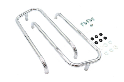 Wyatt Gatling Chrome Saddlebag Trim Rail Kit for Harley Davidson FLT Models