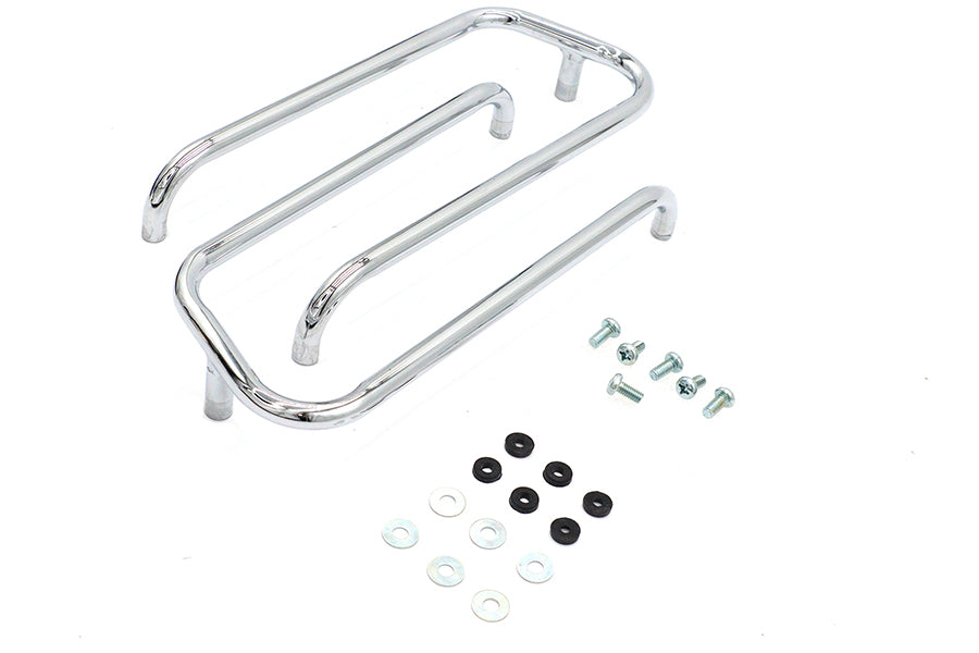 Wyatt Gatling Chrome Saddlebag Trim Rail Kit for Harley Davidson FLT Models