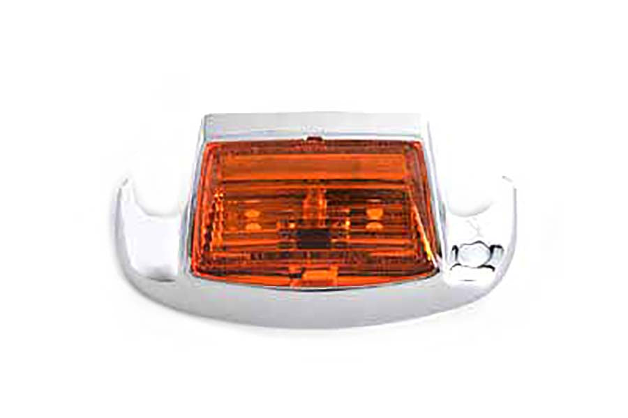 Wyatt Gatling Chrome Front Fender Tip with Light for Harley Davidson FLT 1984-1993