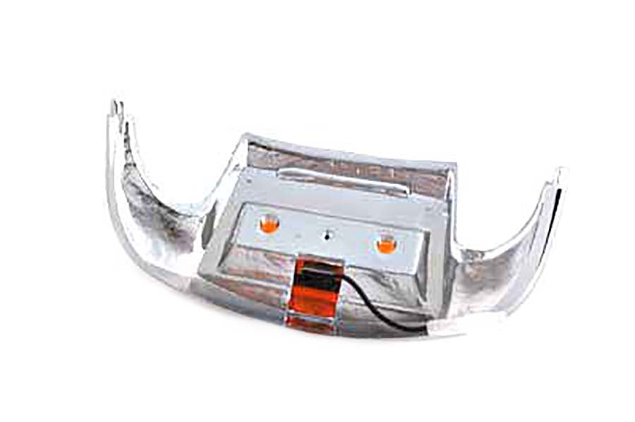 Wyatt Gatling Chrome Front Fender Tip with Light for Harley Davidson FLT 1984-1993