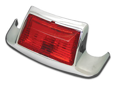 Wyatt Gatling Chrome Rear Fender Tip with Light for Harley Davidson FLT (1984-1993)