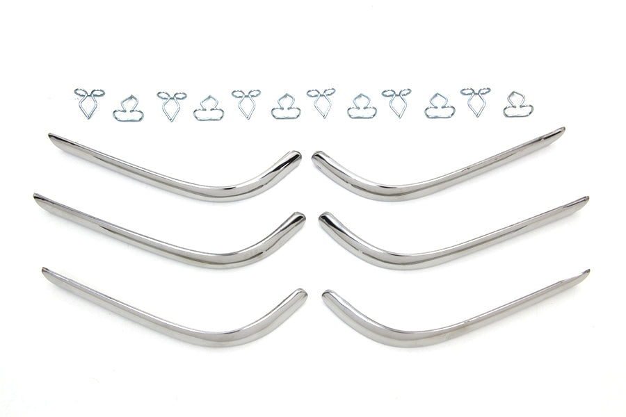 Wyatt Gatling Replica Rear Fender Trim Set Sargent Stripe Style for Harley Davidson FLH 1949-1958