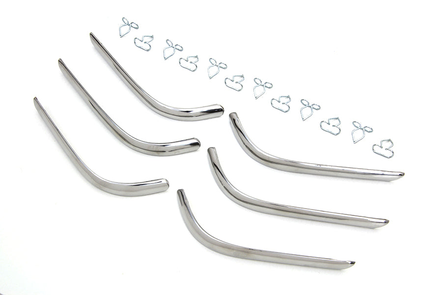 Wyatt Gatling Replica Rear Fender Trim Set Sargent Stripe Style for Harley Davidson FLH 1949-1958