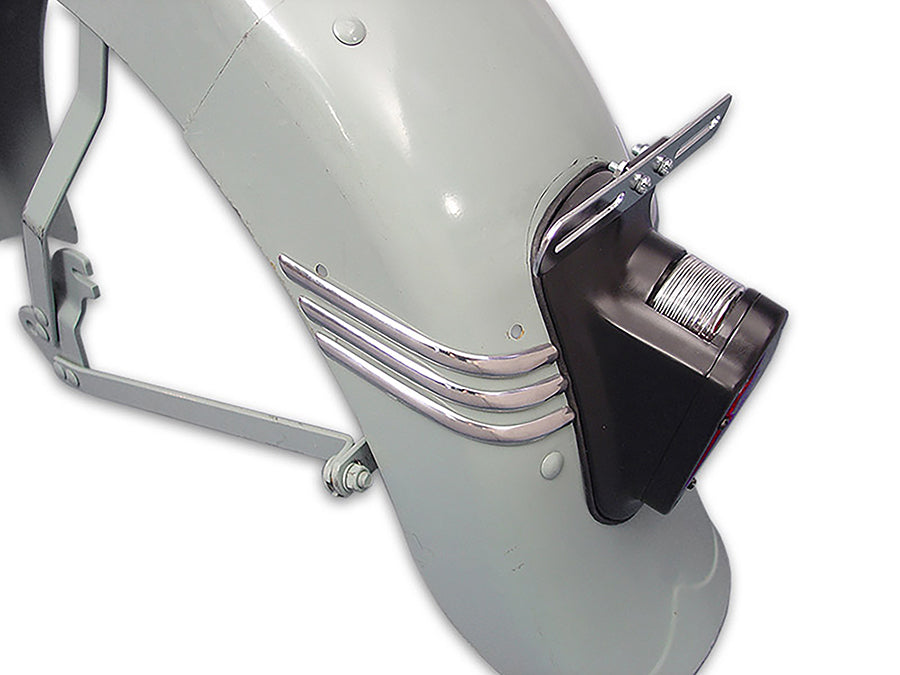 Wyatt Gatling Replica Rear Fender Trim Set Sargent Stripe Style for Harley Davidson FLH 1949-1958