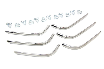 Wyatt Gatling Replica Rear Fender Trim Set Sargent Stripe Style for Harley Davidson FLH 1949-1958