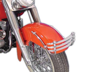 Wyatt Gatling Chrome Front Fender Trim Bumper Grill Part 77082 for Harley Davidson FL 1955-1957