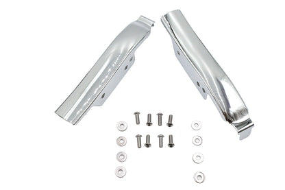 Wyatt Gatling Saddlebag Rear Filler Strip Set Chrome for Harley Davidson FLT (Part Number 77945)