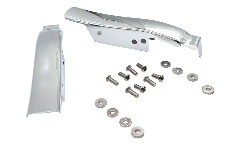 Wyatt Gatling Saddlebag Rear Filler Strip Set Chrome for Harley Davidson FLT (Part Number 77945)