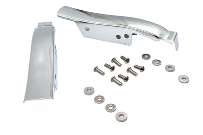 Wyatt Gatling Saddlebag Rear Filler Strip Set Chrome for Harley Davidson FLT (Part Number 77945)