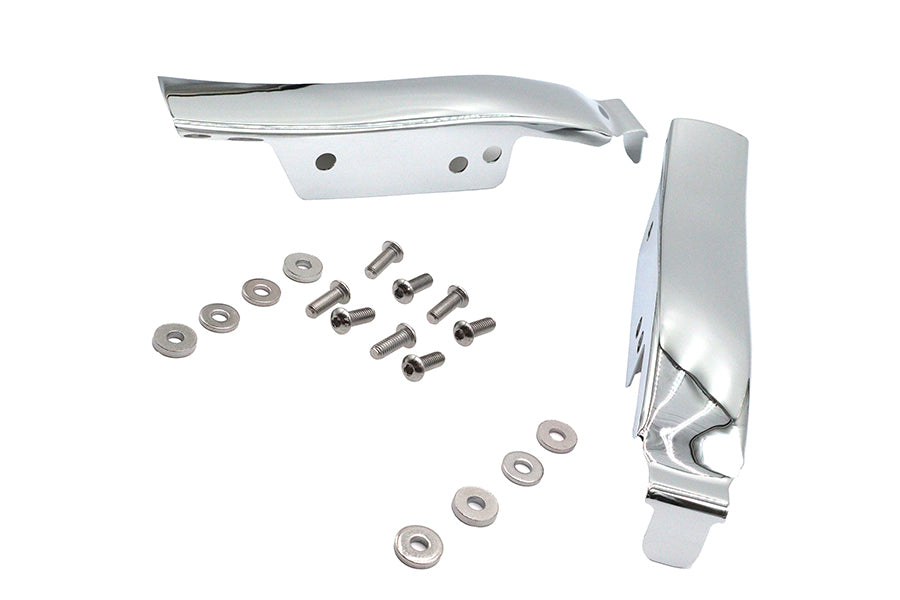 Wyatt Gatling Saddlebag Rear Filler Strip Set Chrome for Harley Davidson FLT (Part Number 77945)