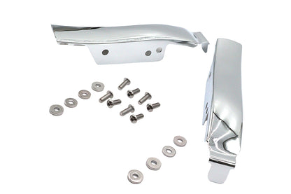 Wyatt Gatling Saddlebag Rear Filler Strip Set Chrome for Harley Davidson FLT (Part Number 77945)