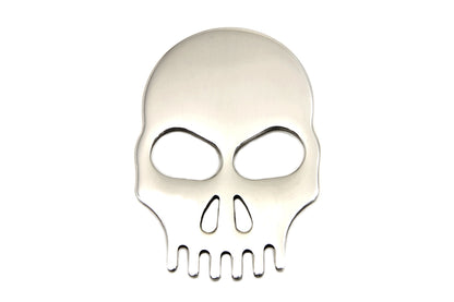 Wyatt Gatling Stainless Steel Fender Medallion with Skull Design (Part #M1067-04)