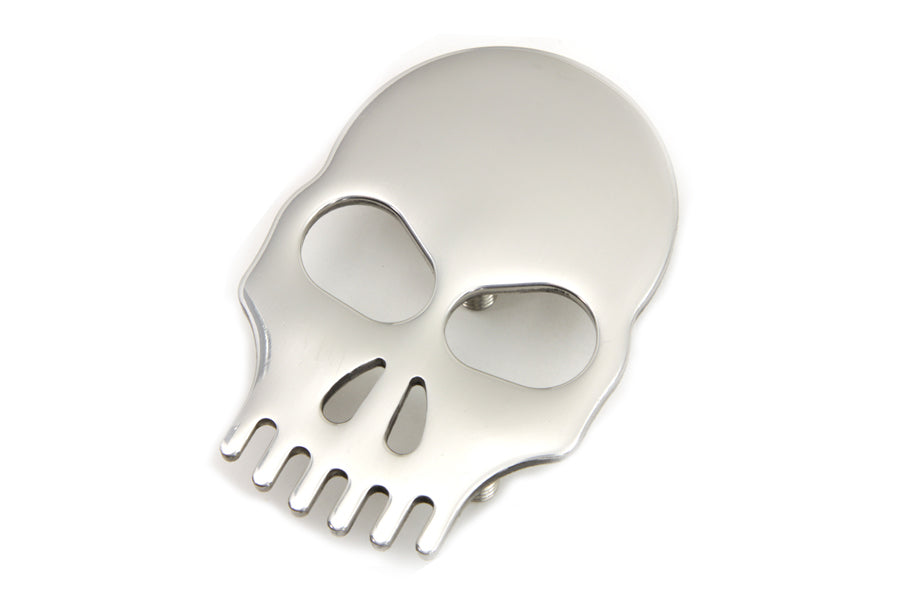 Wyatt Gatling Stainless Steel Fender Medallion with Skull Design (Part #M1067-04)