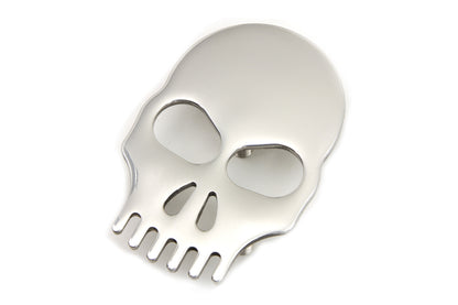 Wyatt Gatling Stainless Steel Fender Medallion with Skull Design (Part #M1067-04)