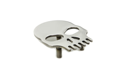 Wyatt Gatling Stainless Steel Fender Medallion with Skull Design (Part #M1067-04)