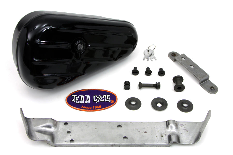 V-Twin Black Rigid Tool Box Kit for Harley Davidson FL Models