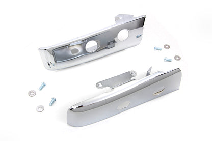 Wyatt Gatling Chrome Slotted Saddlebag Filler Strip Kit for Harley Davidson FLT