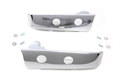 Wyatt Gatling Chrome Slotted Saddlebag Filler Strip Kit for Harley Davidson FLT
