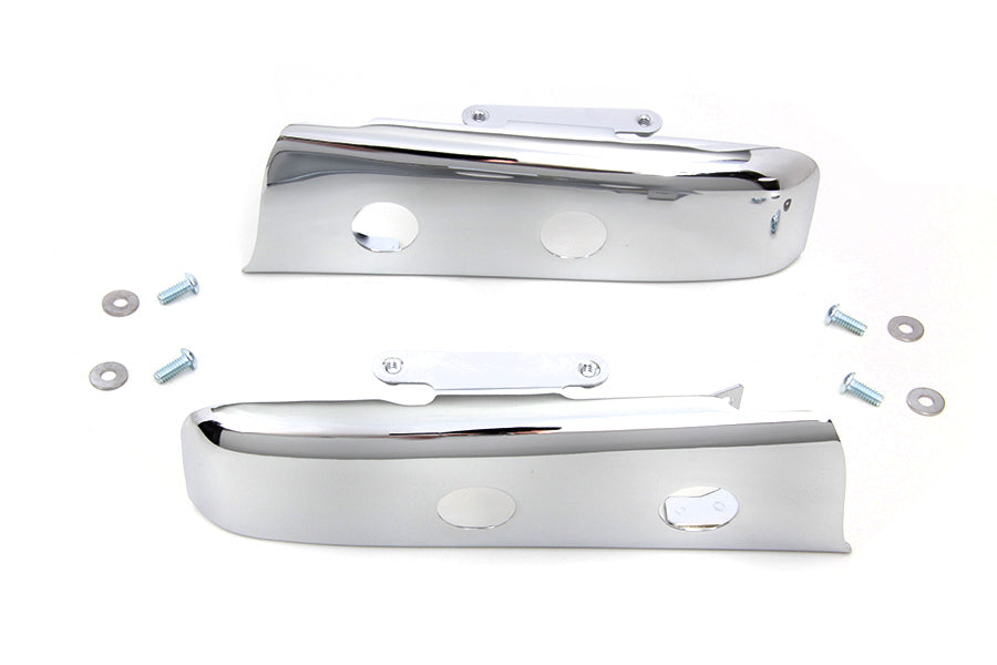 Wyatt Gatling Chrome Slotted Saddlebag Filler Strip Kit for Harley Davidson FLT