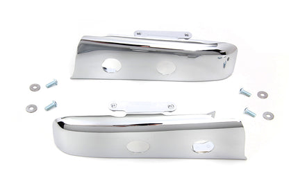 Wyatt Gatling Chrome Slotted Saddlebag Filler Strip Kit for Harley Davidson FLT