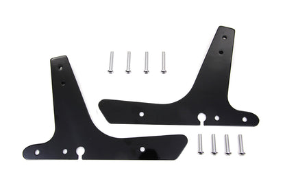Wyatt Gatling Sissy Bar Side Plates for Harley Davidson XL – Black, Non-Detachable, 7.5-inch Width