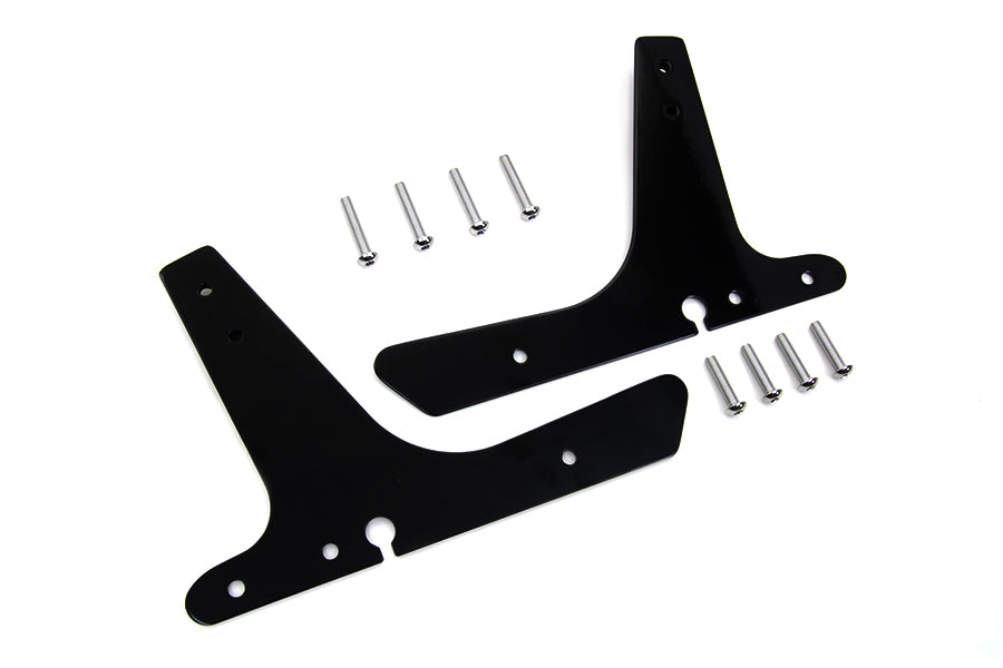 Wyatt Gatling Sissy Bar Side Plates for Harley Davidson XL – Black, Non-Detachable, 7.5-inch Width