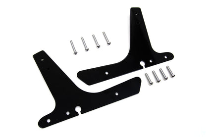 Wyatt Gatling Sissy Bar Side Plates for Harley Davidson XL – Black, Non-Detachable, 7.5-inch Width
