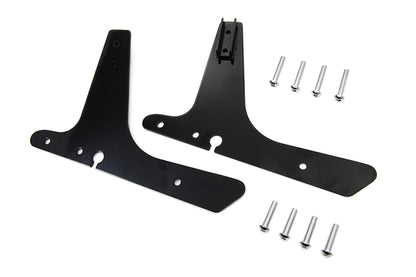 Wyatt Gatling Sissy Bar Side Plates for Harley Davidson XL – Black, Non-Detachable, 7.5-inch Width