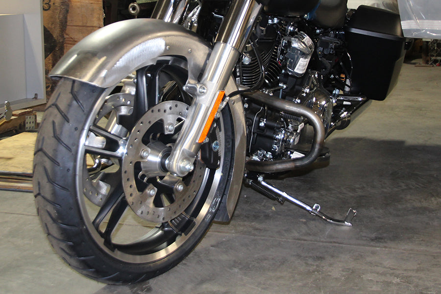 Wyatt Gatling FLT Wrapped Steel Front Fender Raw for Harley Davidson FLT Models 2014-2023
