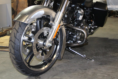 Wyatt Gatling FLT Wrapped Steel Front Fender Raw for Harley Davidson FLT Models 2014-2023