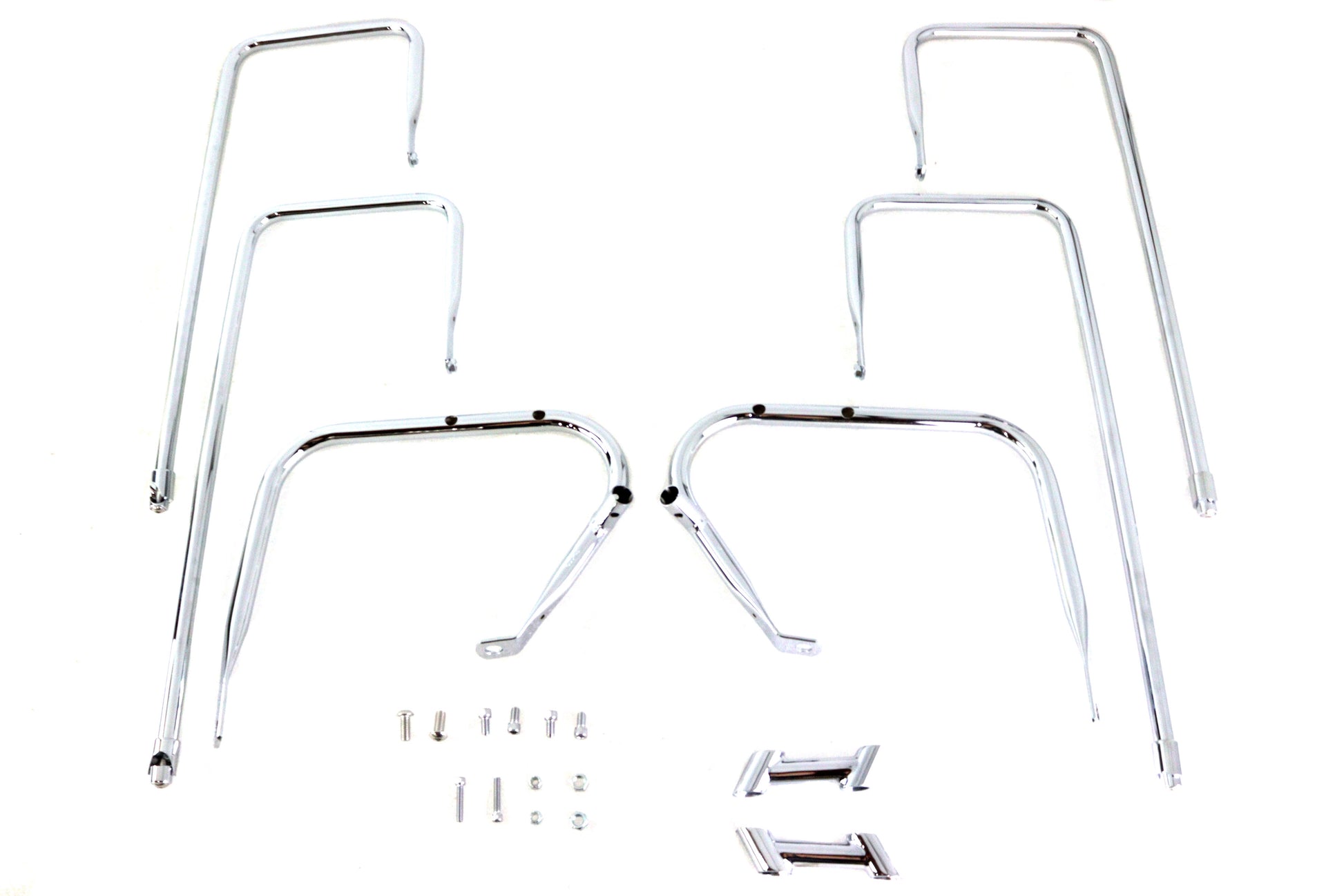 Wyatt Gatling Saddlebag Guard Kit Chrome for Harley Davidson FLTR Models