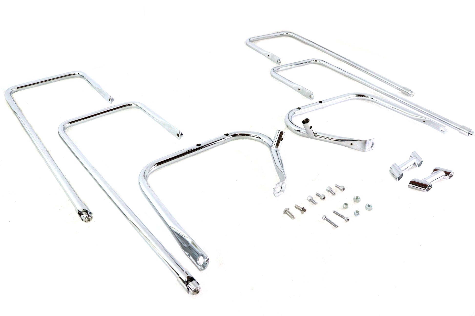 Wyatt Gatling Saddlebag Guard Kit Chrome for Harley Davidson FLTR Models