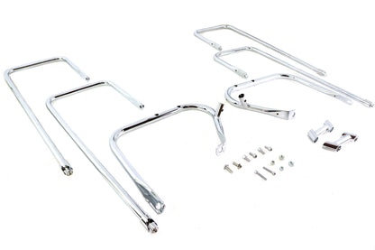 Wyatt Gatling Saddlebag Guard Kit Chrome for Harley Davidson FLTR Models