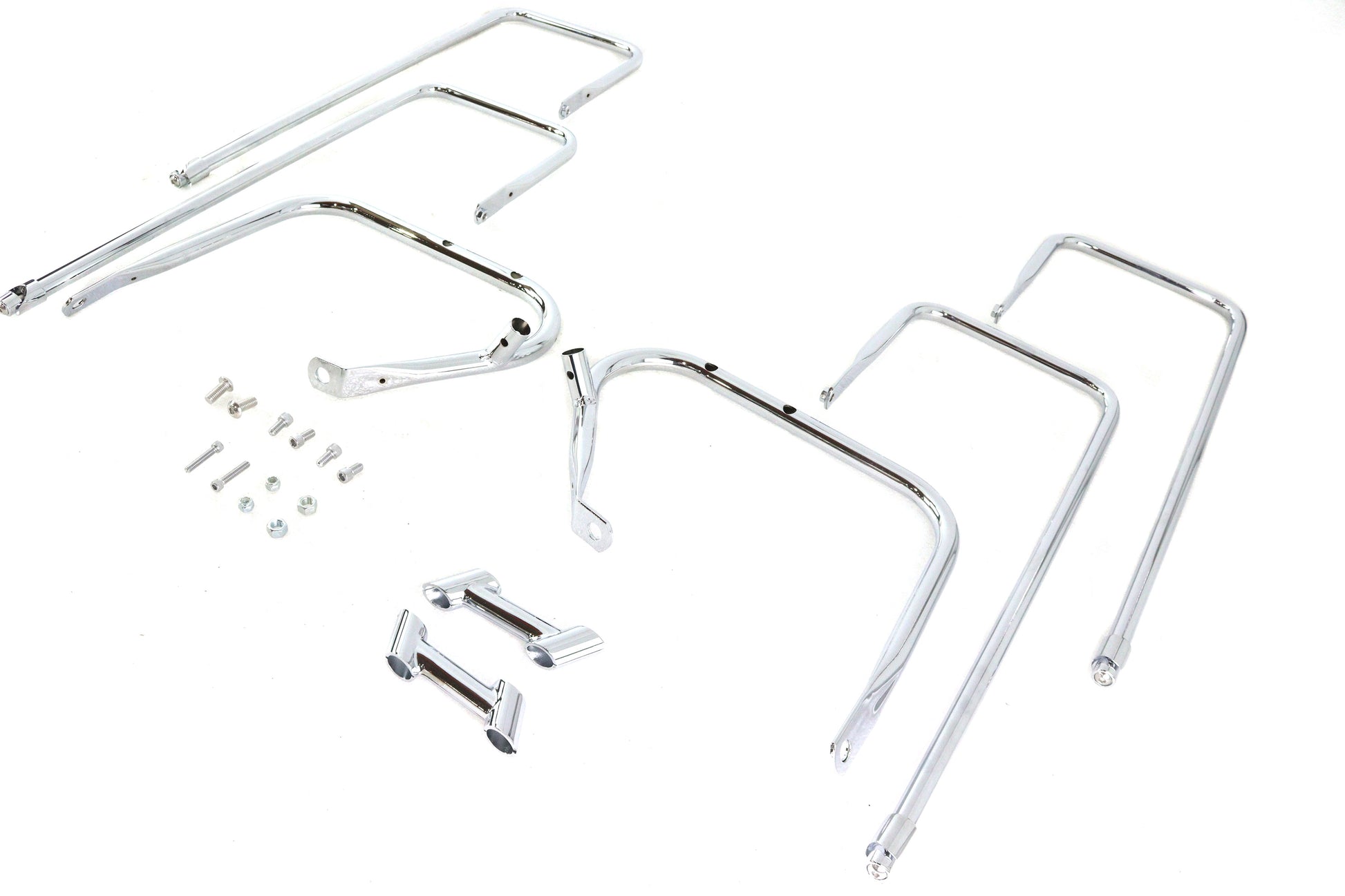 Wyatt Gatling Saddlebag Guard Kit Chrome for Harley Davidson FLTR Models
