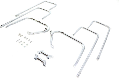 Wyatt Gatling Saddlebag Guard Kit Chrome for Harley Davidson FLTR Models