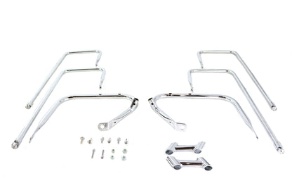 Wyatt Gatling Saddlebag Guard Kit Chrome for Harley Davidson FLTR Models