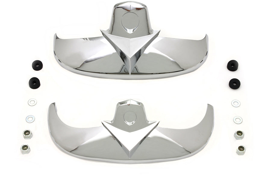 V-Twin Chrome Fender Tip Set for Harley Davidson FLSTS (1997-2006)