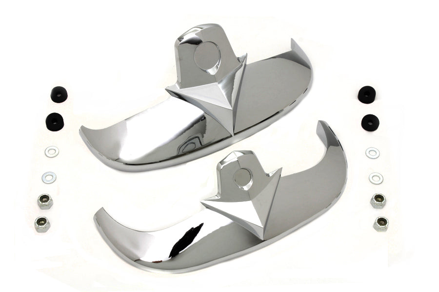 V-Twin Chrome Fender Tip Set for Harley Davidson FLSTS (1997-2006)