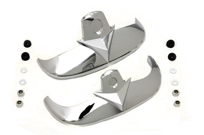 V-Twin Chrome Fender Tip Set for Harley Davidson FLSTS (1997-2006)