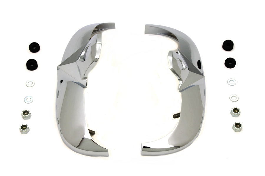V-Twin Chrome Fender Tip Set for Harley Davidson FLSTS (1997-2006)