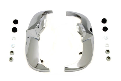 V-Twin Chrome Fender Tip Set for Harley Davidson FLSTS (1997-2006)