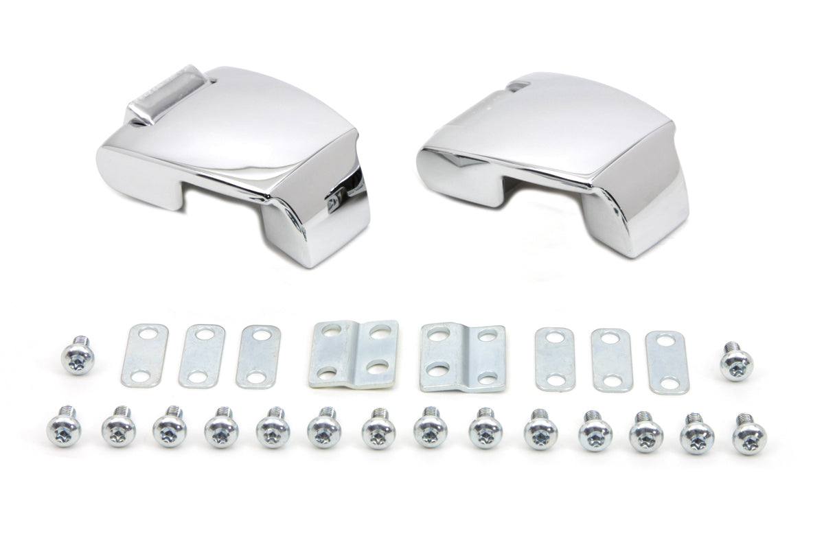 Wyatt Gatling Chrome Tour-Pak Luggage Hinge Kit for Harley Davidson FLT Models