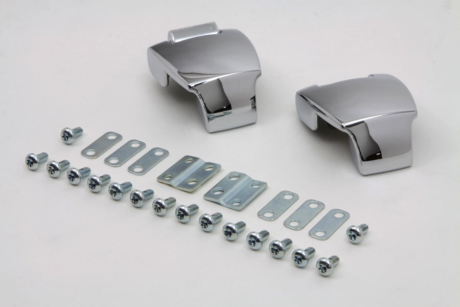 Wyatt Gatling Chrome Tour-Pak Luggage Hinge Kit for Harley Davidson FLT Models