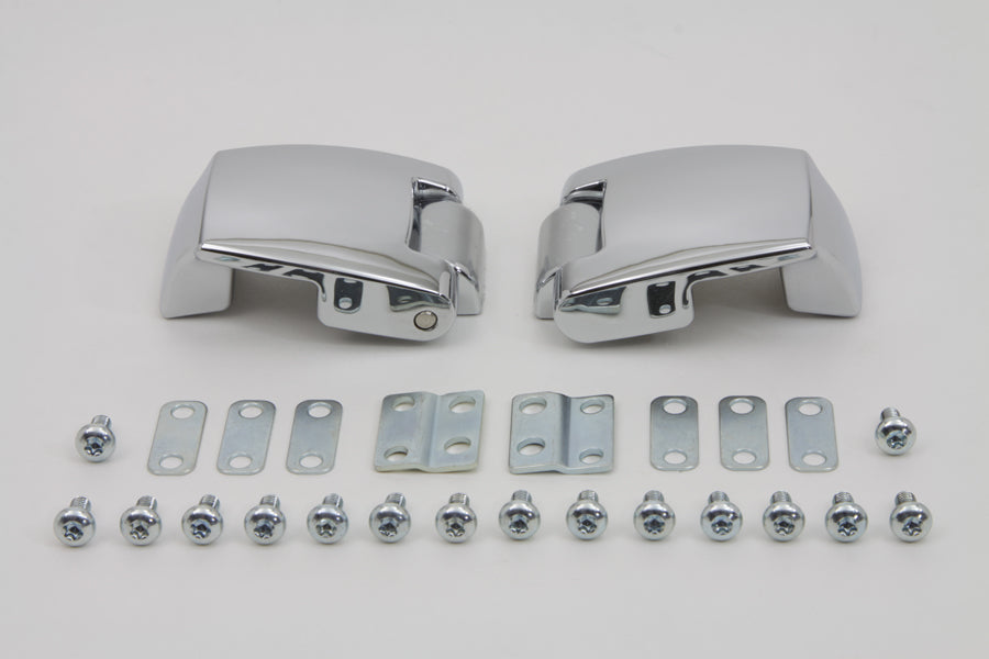Wyatt Gatling Chrome Tour-Pak Luggage Hinge Kit for Harley Davidson FLT Models