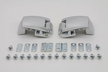 Wyatt Gatling Chrome Tour-Pak Luggage Hinge Kit for Harley Davidson FLT Models
